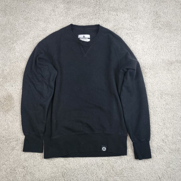 American Giant Sweatshirt Mens Small Black Terry Crewneck Pullover Sweater S USA - Picture 1 of 6